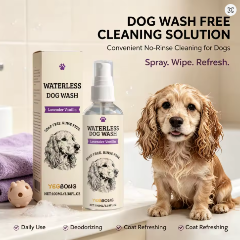 Wasserloses Haustier-Shampoo-Spray für Hunde & Katzen